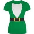 thumbnail image 1 of Halloween Lawn Gnome Costume Green Juniors Soft T Shirt Irish Green MD, 1 of 1