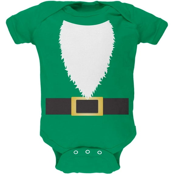 Halloween Lawn Gnome Costume Green Soft Baby One Piece Kelly Green 18-24 M