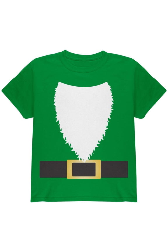 Halloween Lawn Gnome Costume Green Youth T Shirt Irish Green Youth X-SM