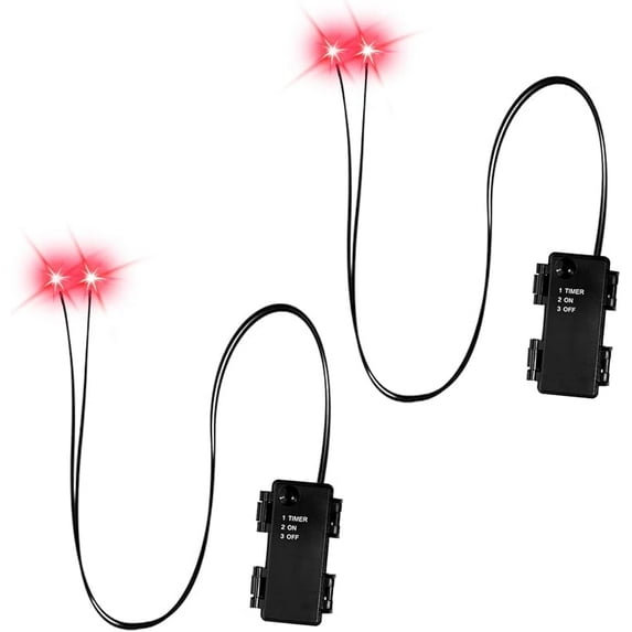 Halloween Led Glowing Eyes with Timer,2 Pcs Light Up Skeleton Eyes,Horror Diy Eyes for Masks,Pumpkins,Tombstones,and Props