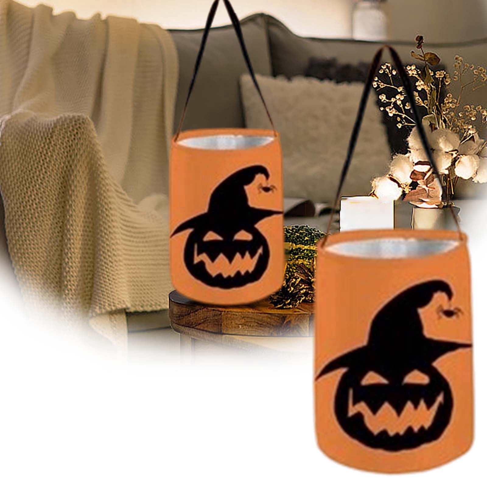 Halloween Led Light Candy Bags Light Up Trick Or Treat Bucket With ...