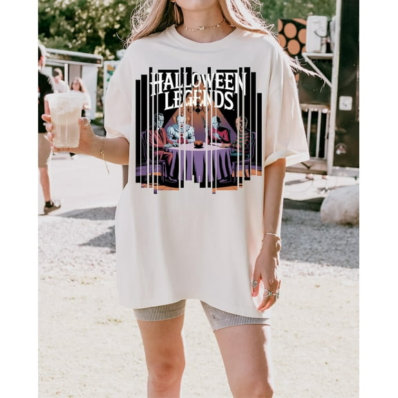 Halloween Legends Shirt, 2025 Retro Character Tee, Trendy Halloween Night Shirt with Classic Killers, Spooky Graphic Shirt for Fans