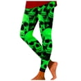 thumbnail image 1 of Halloween Leggings For Women Colorful Skull Print Squat Proof Active Soft Leggings for Workout Gym Casual, 1 of 5