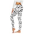 thumbnail image 1 of Halloween Leggings For Women Skeleton Print High Waist 4-Way Stretch Casual Running Workout Leggings, 1 of 4