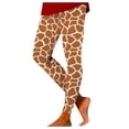 thumbnail image 1 of Halloween Leggings For women Giraffe Print High Waist 4-Way Stretch Casual Trousers Athletic Pants, 1 of 4
