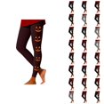 thumbnail image 1 of Halloween Leggings for Women Elastic High Waist Funny Pumpkin Face Print Lifting Tights Pants Workout Yoga Pants, 1 of 5