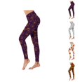 thumbnail image 1 of Halloween Leggings for Women Elastic High Waist Funny Pumpkin Ghost Print Tights Pants Workout Yoga Pants, 1 of 7