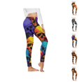 thumbnail image 1 of Halloween Leggings for Women Elastic High Waist Slim Fit Funny Spooky Print Lifting Tights Pants Workout Yoga Pants, 1 of 5