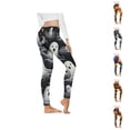 thumbnail image 1 of Halloween Leggings for Women Elastic High Waist Slim Fit Funny Spooky Print Lifting Tights Pants Workout Yoga Pants, 1 of 5