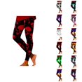 thumbnail image 1 of Halloween Leggings for Women Elastic High Waist Slim Fit Spooky Print Tights Pants Workout Yoga Pants, 1 of 6