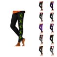 thumbnail image 1 of Halloween Leggings for Women Elastic High Waist Spooky Print Lifting Tights Pants Workout Yoga Pants, 1 of 5