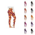 thumbnail image 1 of Halloween Leggings for Women Elastic High Waist Spooky Print Slim Fit Tights Pants Workout Running Yoga Pants, 1 of 6