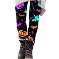 thumbnail image 1 of Halloween Leggings for Women Funny Graphic Printed High Waist Stretchy Jeggings Long Pants Festive Holiday Outfits (M, Multicolor-G), 1 of 7