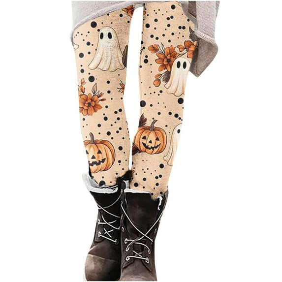 Halloween Leggings for Women High Waisted Athletic Workout Legging Soft Stretch Printed Gym Yoga Pants