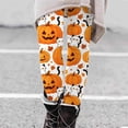 thumbnail image 1 of Halloween Leggings for Women Spooky Pumpkin Trick or Treat Print Festive Holiday Party Casual Soft Slim Stretch Pants Daily Party Outfits, 1 of 5