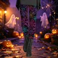 thumbnail image 1 of Halloween Leggings for Women,Tummy Control Spoky Scary Printed Stretchy Leggings Yoga Pants Tights, 1 of 4