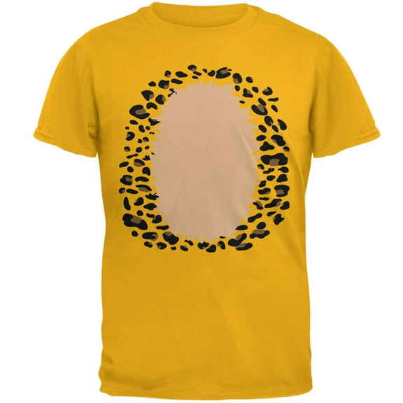 Halloween Leopard Costume Mens T Shirt Gold SM