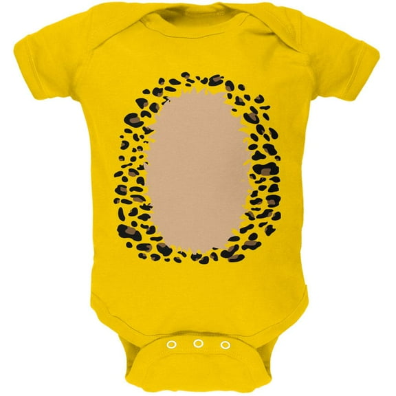 Halloween Leopard Costume Soft Baby One Piece Yellow 3 Month