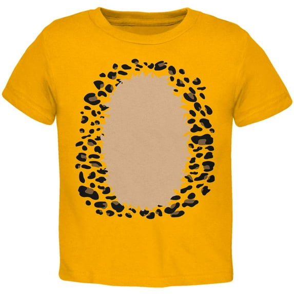 Halloween Leopard Costume Toddler T Shirt Gold 3T