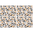 thumbnail image 1 of Halloween Leopard Print Ghosts Bats and Pumpkins Summer Placemats Table Placemats Set Of 4-Linen Kitchen Washable Placemats Table Mats 11.8"x17.7" Non-Slip Heat Resistant, 1 of 6