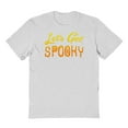 thumbnail image 1 of Halloween Lets Get Spooky Graphic Ash Grey Men's Cotton T-Shirt, 1 of 1