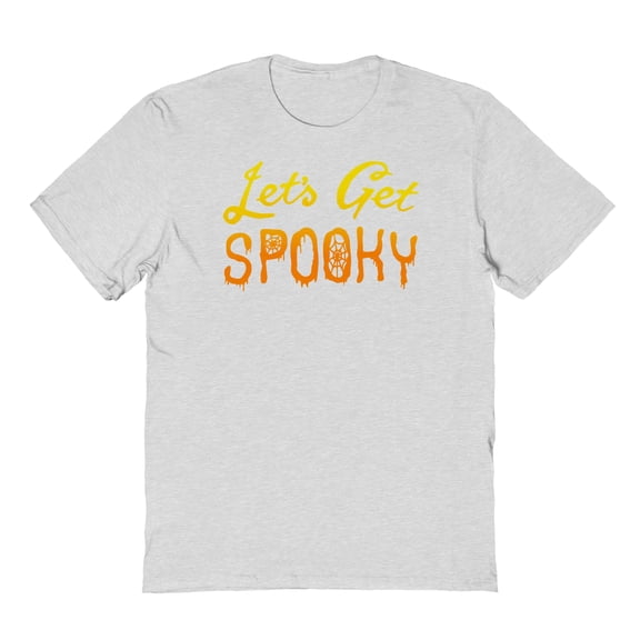 Halloween Lets Get Spooky Graphic Ash Grey Men's Cotton T-Shirt