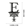 thumbnail image 1 of Halloween Letter Decorations, Halloween Metal Hanging Ornaments,Initial Name Personalized Hanging Tags, Black Cutout Spiderweb Monogram Sign for Halloween Party Home Indoor Outdoor Decorations, 1 of 4