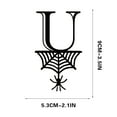 thumbnail image 1 of Halloween Letter Decorations, Halloween Metal Hanging Ornaments,Initial Name Personalized Hanging Tags, Black Cutout Spiderweb Monogram Sign for Halloween Party Home Indoor Outdoor Decorations, 1 of 4