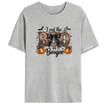thumbnail image 1 of Halloween Letter Graphic Short Sleeve Round Neck T-Shirt Fashion Casual Tee Playful Print Top Gray S-3XL, 1 of 5