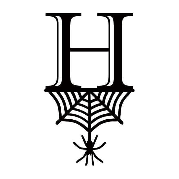 Halloween Letter Ornament, Spider Monogram Hanging Decoration with Personalized Design Easy Display Accent, Seasonal Decor for Trees Doors Walls Halloween Parties Gift Giving and Home Displays