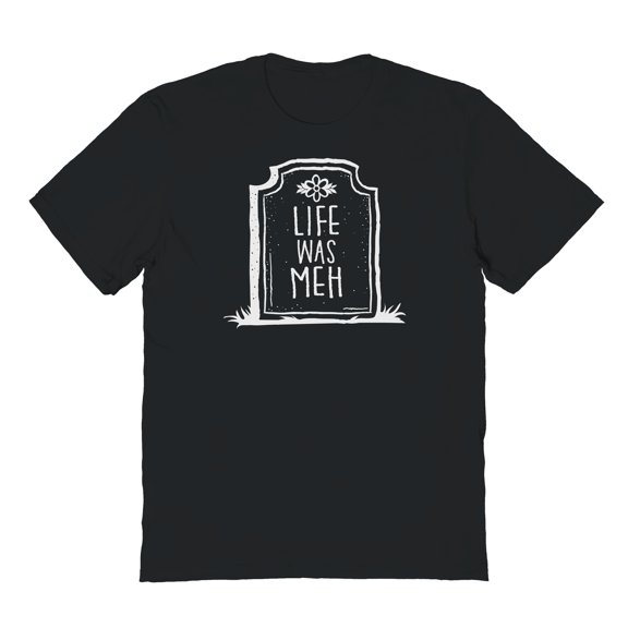 Halloween Life Was Meh Graphic Black Men's Cotton T-Shirt