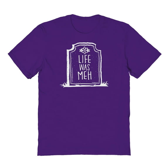 Halloween Life Was Meh Graphic Purple Men's Cotton T-Shirt