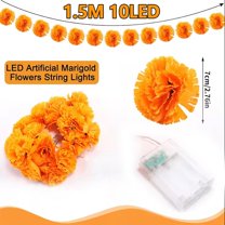 Halloween Light String Artificial Marigold Garland Battery /USB LED Lamp Decor