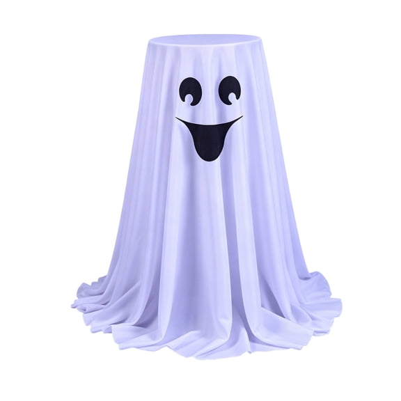 Halloween Light Up Ghost Candy Bowl With Remote Control LED, Cloth Ghost Stand For Trunk Or Treat, Spooky Candy Container, 1 Pack