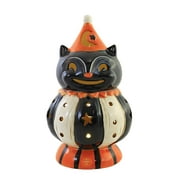 Halloween Light Up Ghost/Cat Decor Dolomite Battery Operated Moon Th0046 Cat