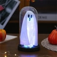 thumbnail image 1 of Halloween Light-Up Ghost in Glass Dome – Cute Spooky LED Ghost Decoration for Indoor Halloween Décor, Fireplace Mantel, Tabletop, Shelf, and Party Display, Haunted House & Fall Holiday Home Accents, 1 of 9