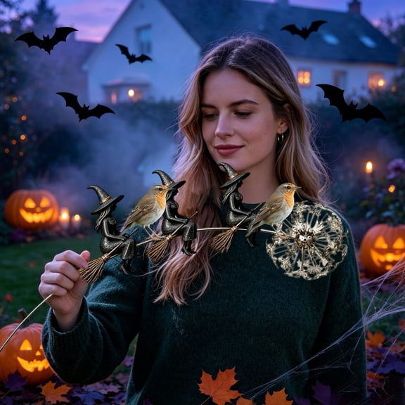 Halloween Light-Up Ghost Yard Stakes Decor - Metal Arch Garden Decoration with 3 Glowing Ghosts Halloween Yard Decorations - Spooky Outdoor Pathway Lights for Lawn, Porch & Fall Party