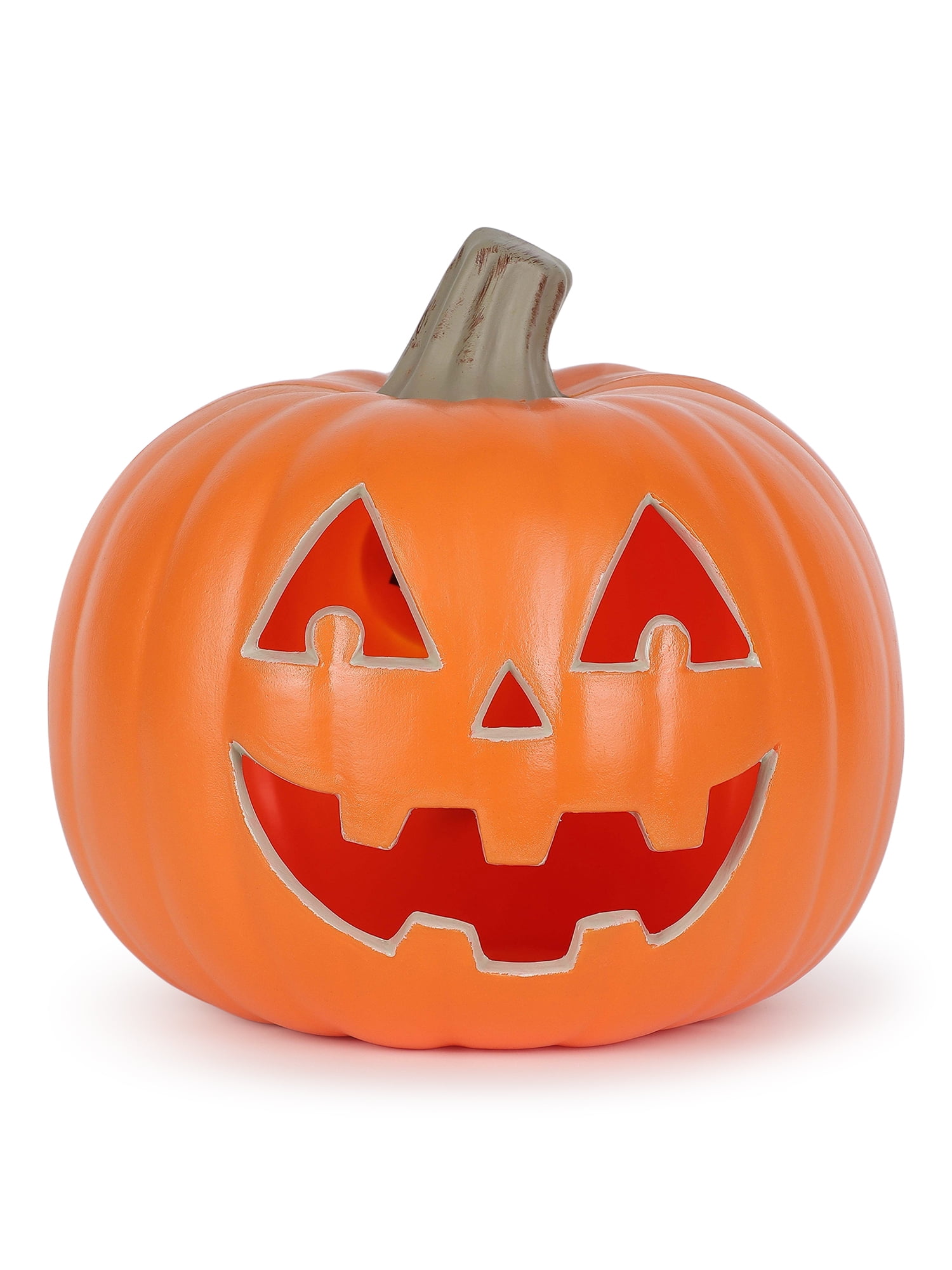 Halloween LightUp JackO'Lantern Decoration, Orange, Polypropylene, 9