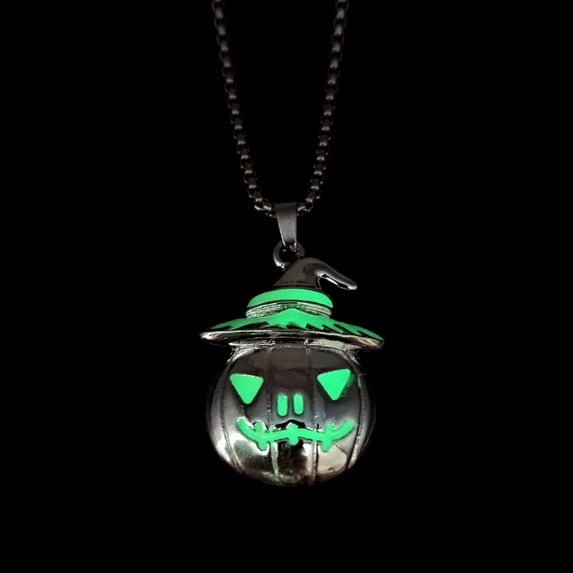 Halloween Light Up Necklace LED Pumpkin Necklaces Set Party Necklace Accessories for Women
