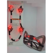 Halloween Light up Cat Glasses and Necklace