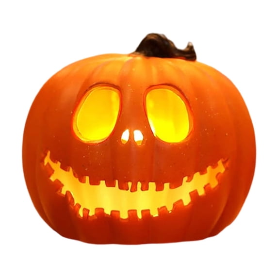 Halloween Lighted Pumpkin Large Plastic LED Pumpkin Decoration for Outdoor Yard Porch Home Storefront Shopping Mall Holiday Display Decor