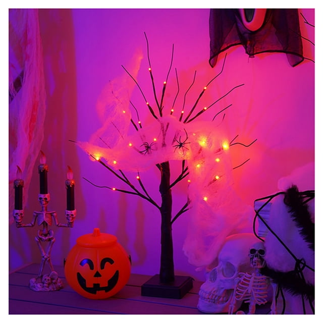 Halloween Lighted Tree Birches Decor with Lights 24 LED Lights Twigs