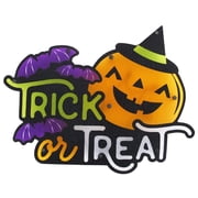 Halloween Lighted Window Decoration | Lighted Trick or Treat Sign | Indoor Outdoor Use | 15” x 12”