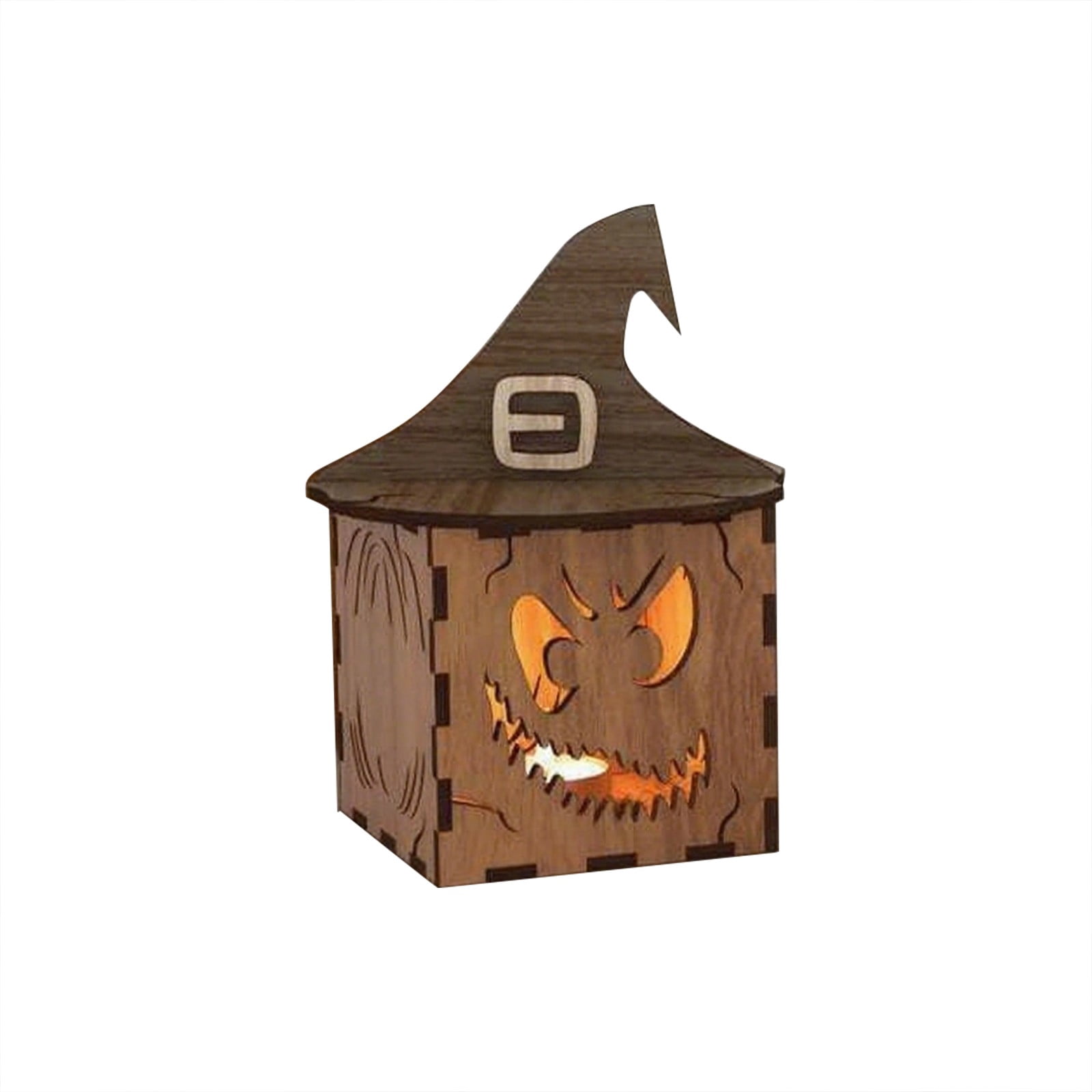 Halloween Lighted Wooden Jack O' Lantern for Outdoor Decor, Halloween ...