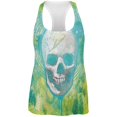 thumbnail image 1 of Halloween Lightining Bolt Skull Dristressed Plasma All Over Womens Work Out Tank Top, 1 of 1