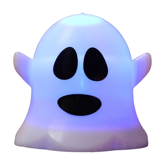 Halloween Lights Cute Ghost Led Candle, Flameless Night Light for Tabletop Party, Battery Operated Plastic Ghost Decor E