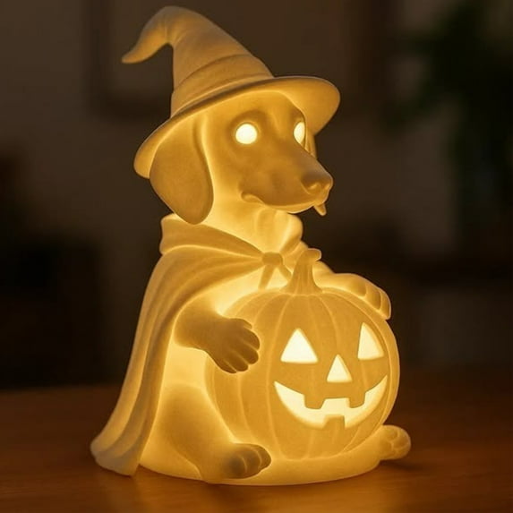 Halloween Lights, Dachshund Ghost Lamp French Halloween Glowing Ghost Dog Figurines Cute Halloween Decor Statues Nightlight For Dog Lovers Fans Of Quirky Decor Bedroom