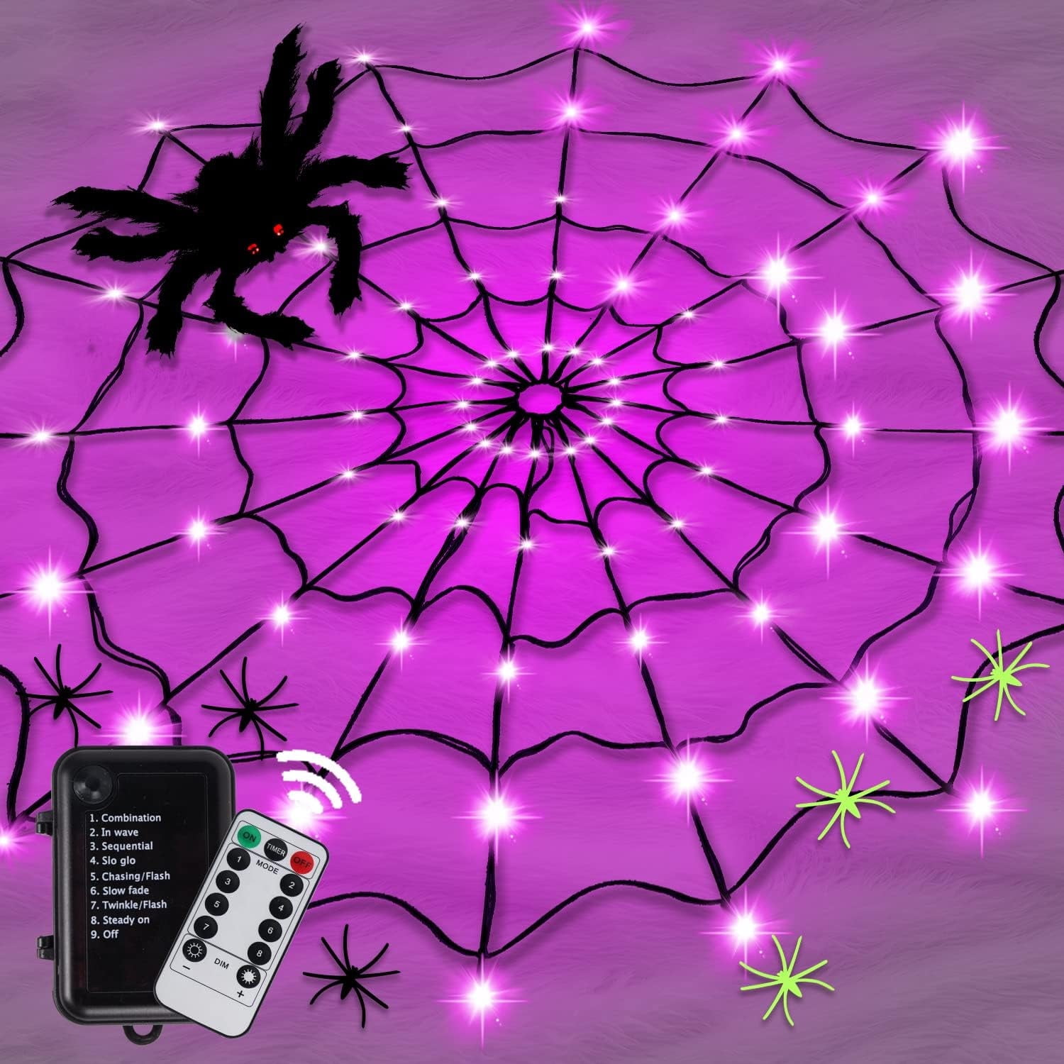 65.6ft Smart Halloween String Lights - 200 LEDs APP Controlled Orange Purple To Red Colors, 28 Modes