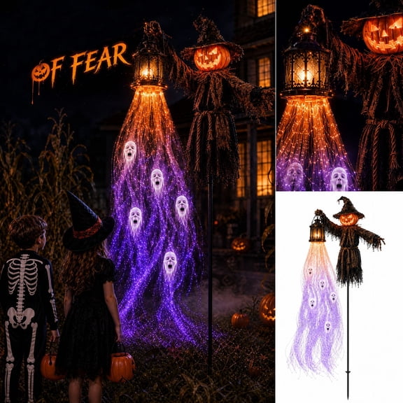 Halloween Lights Outdoor, Halloween Decorations, Halloween Lights, Outdoor Halloween Decorations Ghost Light Halloween Lights Halloween Outdoor Yard Garden Festive Decoration, 23.6 in
