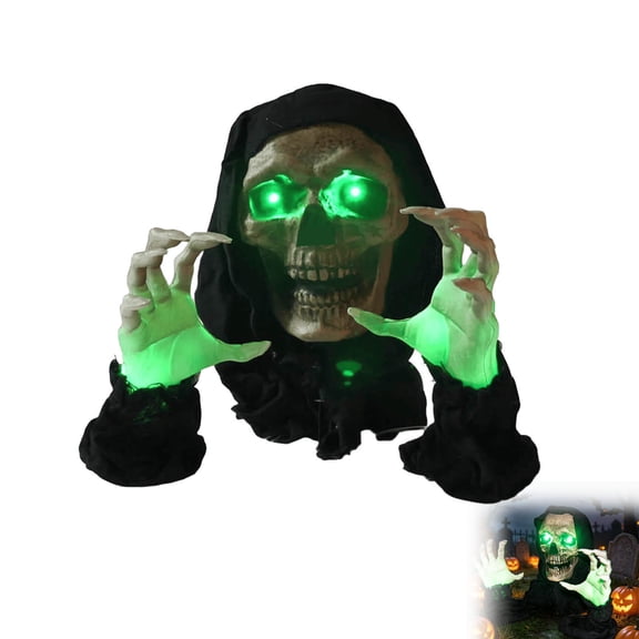 Halloween Lights, Skeleton Garden Stake, Glowing Halloween Indoor Decor, Spooky Ornament For Indoor & Outdoor